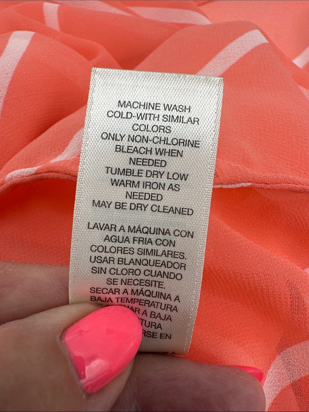 Chico's Chiffon Tunic Size 12 Pink LW Flowy - Picture 12 of 14